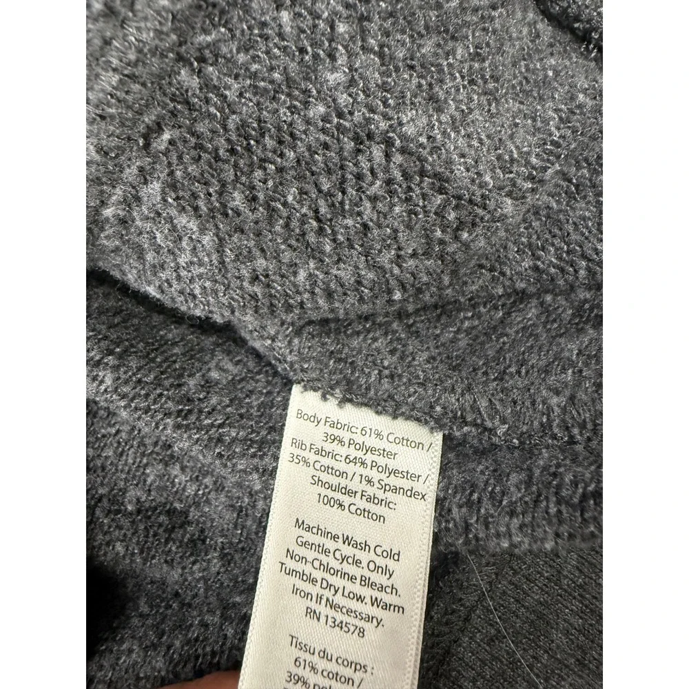 Vineyard Vines Mens Small Gray Plaid Shoulder Patch Quarter Zip Pullover Sweater